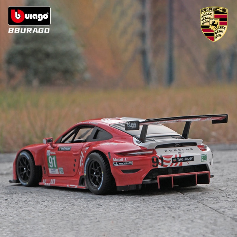 Mô Hình Xe Hơi Porsche 911 RSR LM 2020 Bằng Hợp Kim Tỉ Lệ 1 / 24 Bburago