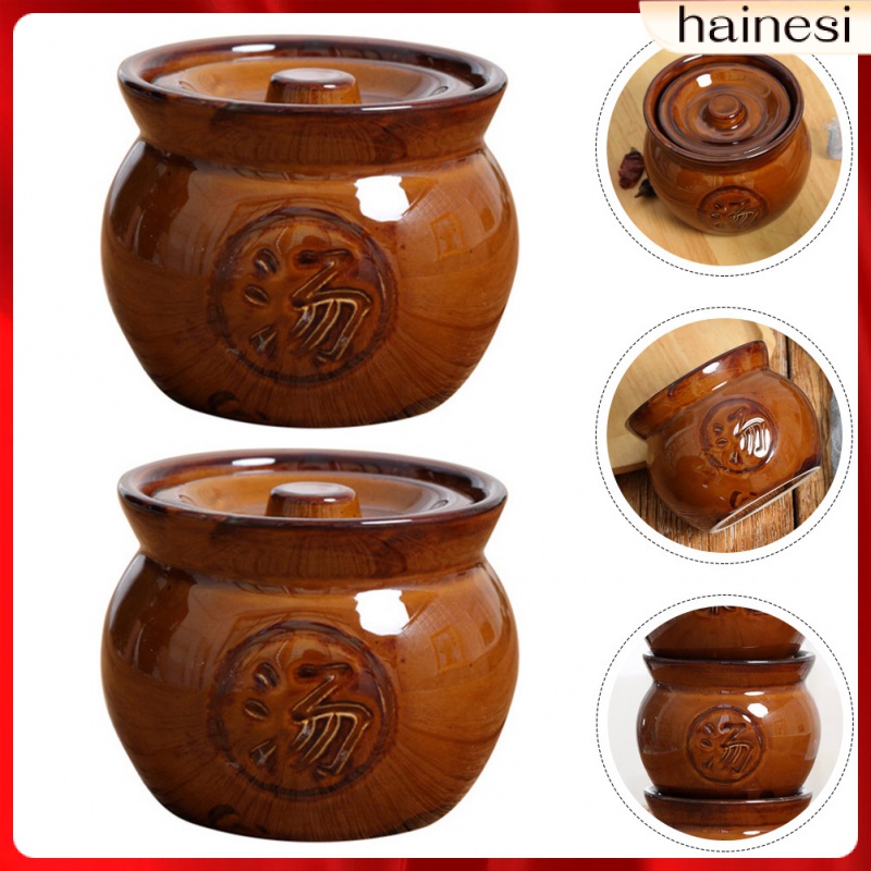 Set 2 Cốc Sứ Có Nắp Chống Thấm Nước Tiện Dụng Cho Nhà Bếp