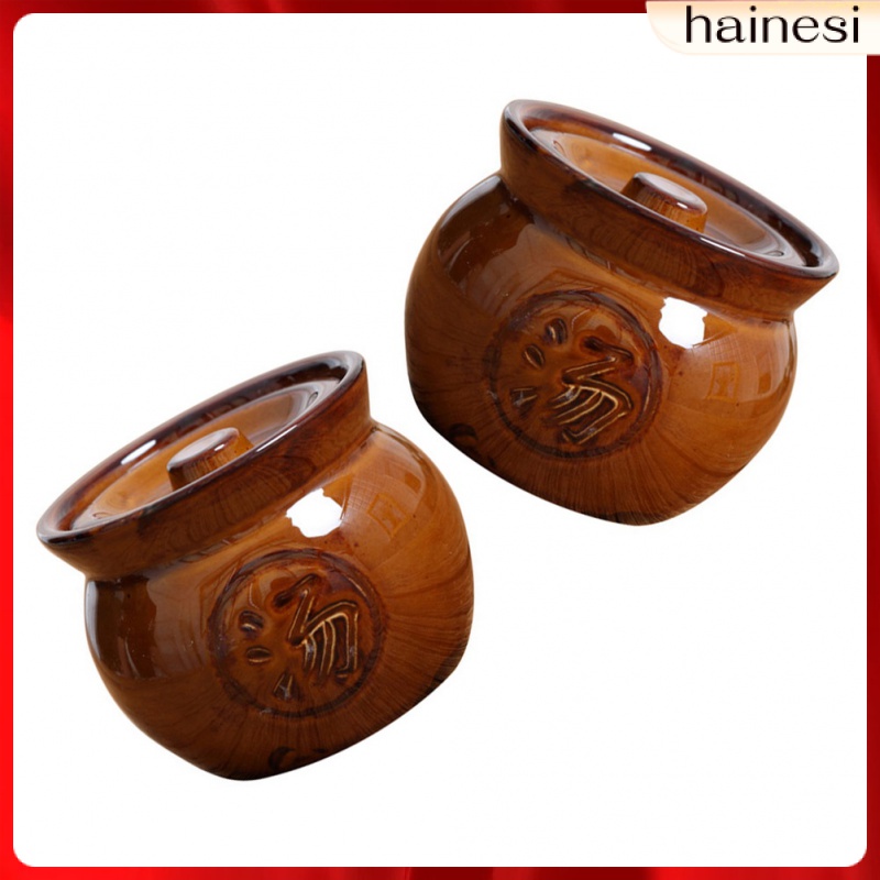 Set 2 Cốc Sứ Có Nắp Chống Thấm Nước Tiện Dụng Cho Nhà Bếp