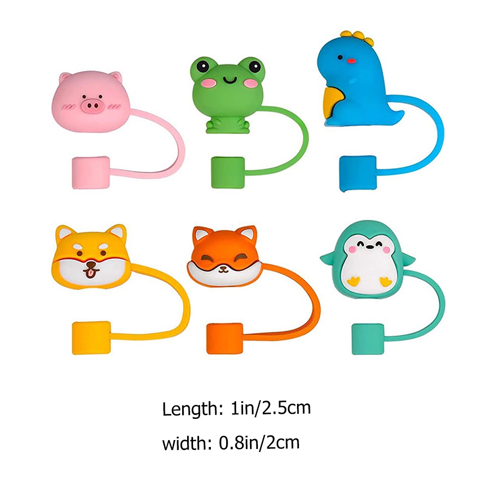 Bộ 6 Ống Hút Bằng Silicone Chống Bụi Tiện Dụng