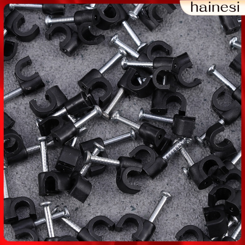 Set 100 Kẹp Cố Định Dây Cáp Đồng Trục Màu Trắng