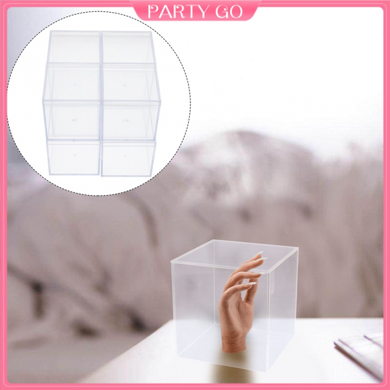 Set 8 Hộp Nhựa Hình Vuông Mini Đựng Trang Sức Tiện Lợi