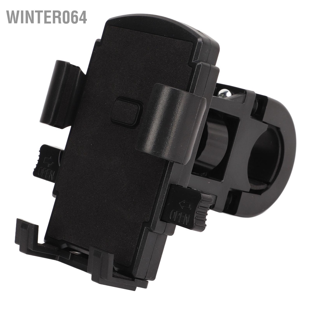 Winter064 Giá gắn điện thoại trên xe máy Kẹp tay lái có miếng đệm silicone lắp đặt nhanh cho di động 4 7‑6 7in