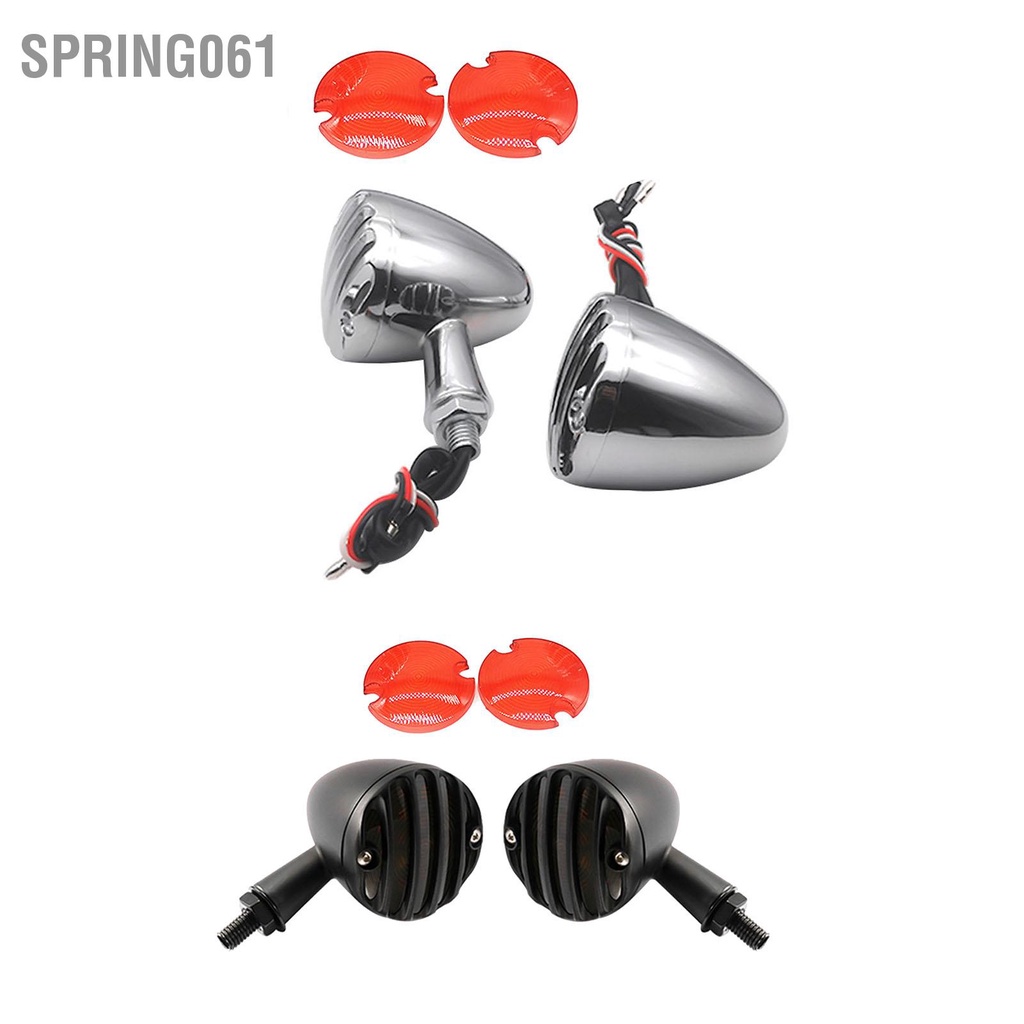 Spring061 Đèn báo rẽ phía trước Chống nước Độ sáng cao va đập bền LED Tín hiệu cho xe máy