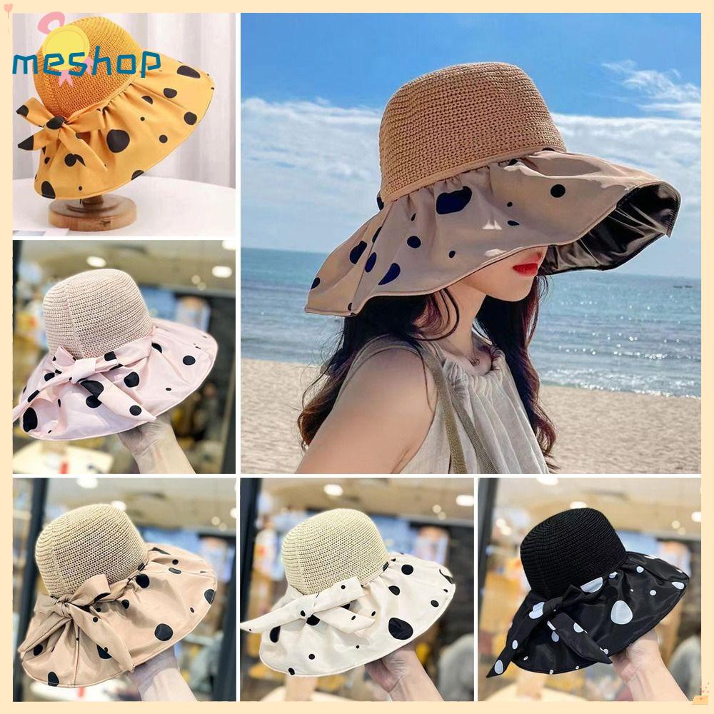 ME Nón Rộng Vành Hở Chóp Chống Tia UV Thời Trang Mùa Hè Cho Nữ