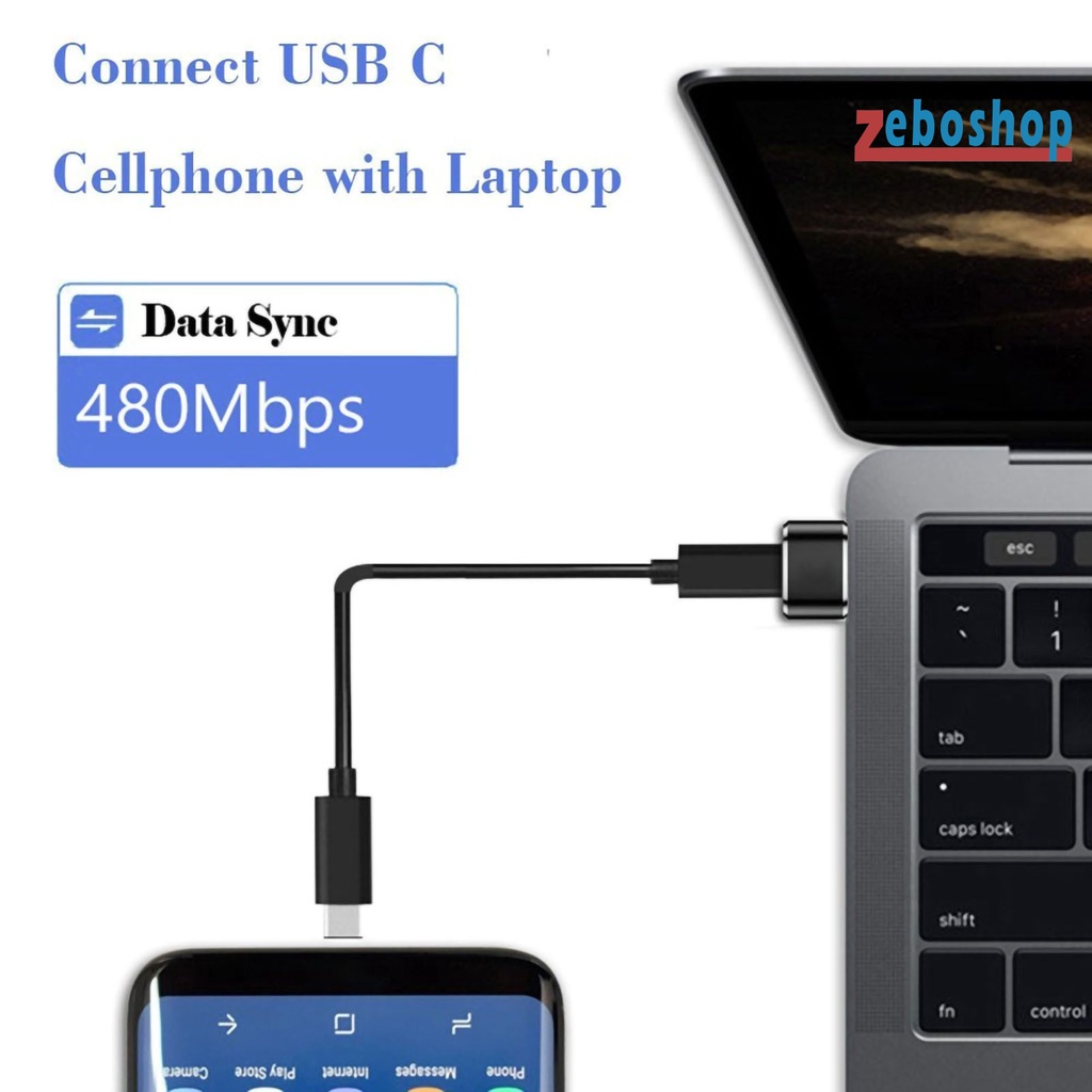 Đầu Chuyển Đổi Cổng Type C Sang Cổng USB Bằng Hợp Kim Tiện Dụng