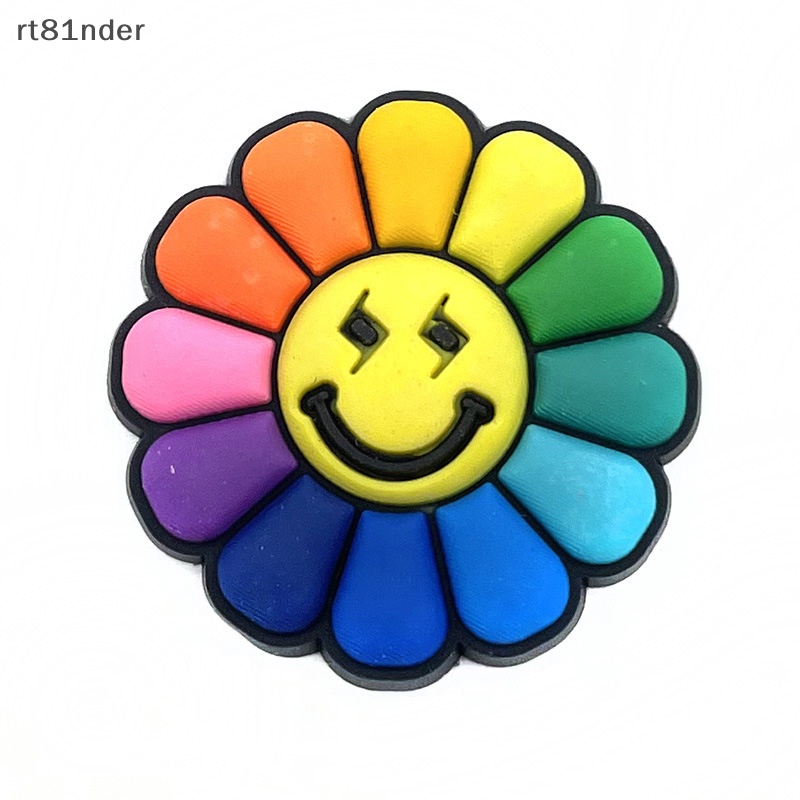 Rt Set 3 Khóa Hình Hoa Hướng Dương Hoạt Hình Trang Trí Giày Dép Có Thể Tháo Rời DIY