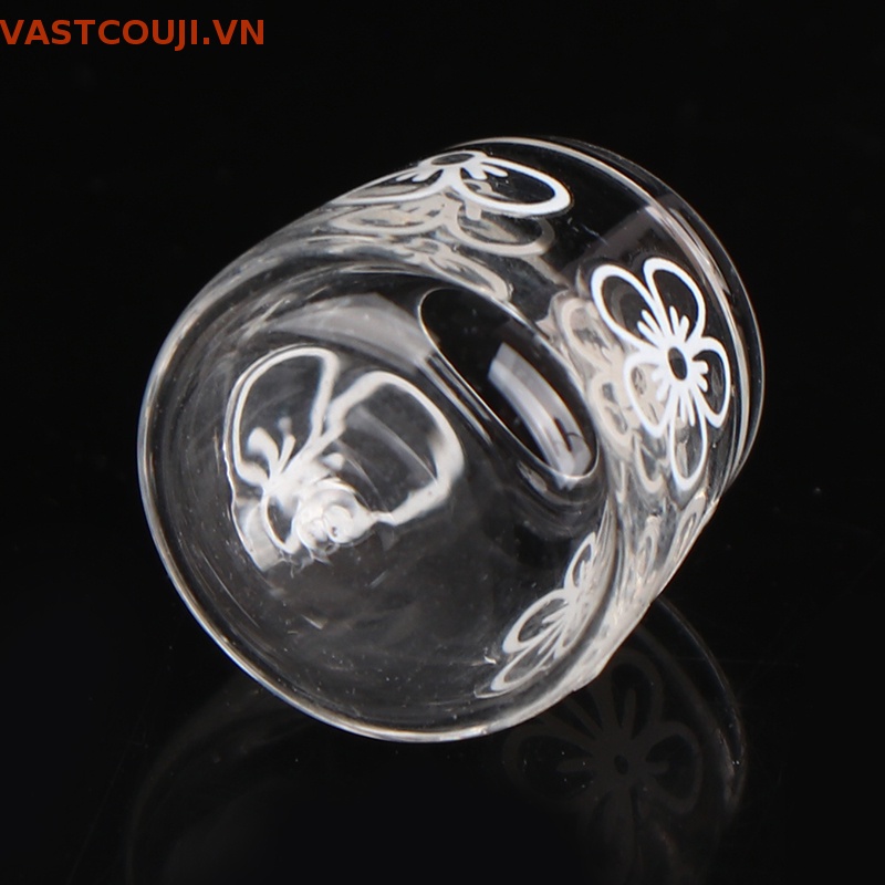 Set 4 Ly Thủy Tinh Trong Suốt Mini Trang Trí Nhà Búp Bê