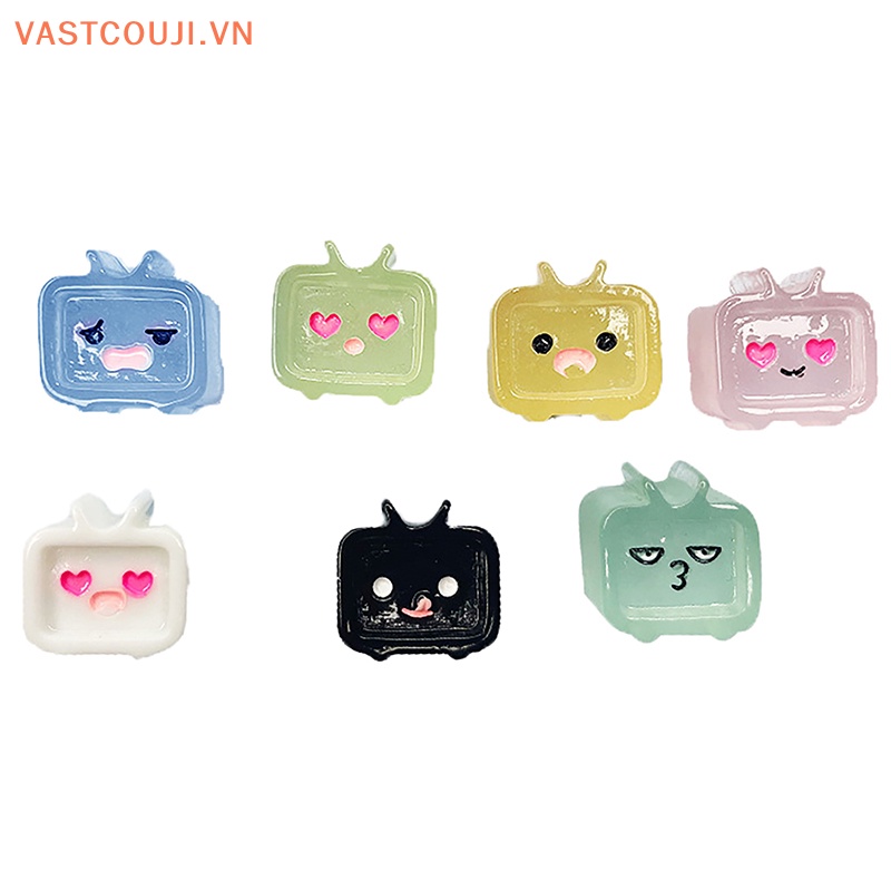 Bộ 5 Mô Hình VASTJI Hoạt Hình Mini Bằng Nhựa Resin Phát Quang Diy