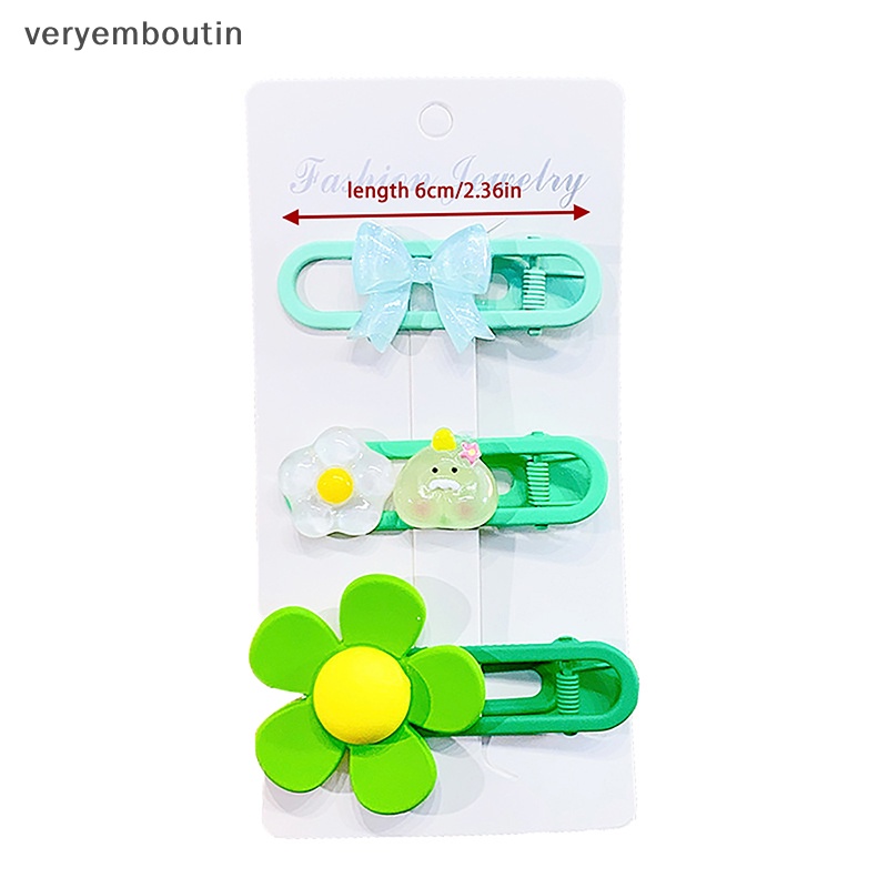 1 Set Kẹp Tóc Hình Nơ / Bông Hoa Màu Sắc Ngọt Ngào Dễ Thương Cho Bé Gái