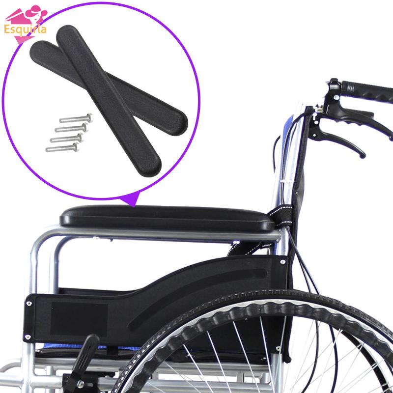 Bộ 2 Đệm Lót Tay Vịn Ghế Ngồi Xe Lăn 12inch Kèm Ốc Vít Thay Thế Tiện Dụng
