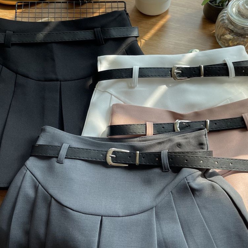 Chân váy xếp ly Junest váy chữ A eo cao thon gọn CVXL01