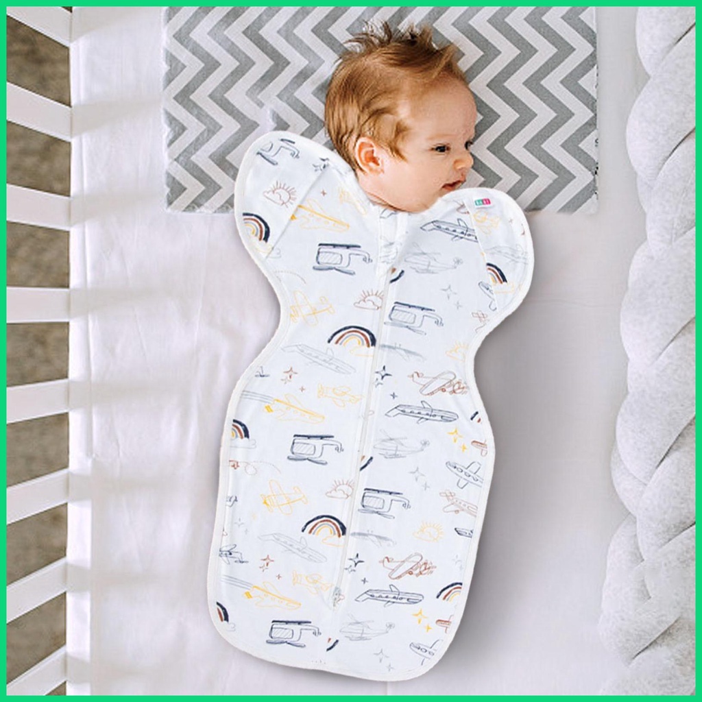 Túi Ngủ 2 Chiều Bằng Cotton Thân Thiện Với Da Chống Tĩnh Điện Có Khóa Kéo Cho Trẻ Sơ Sinh