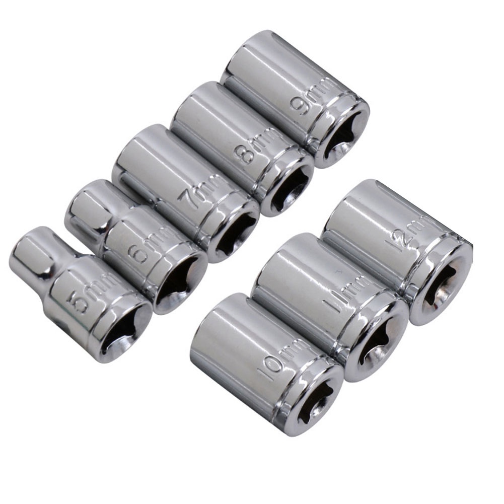 Set 8 Mũi Khoan Lục Giác 5-12mm Bằng Thép Carbon