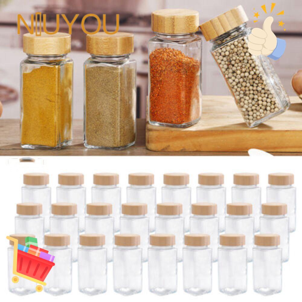 Bộ 6 Hũ Đựng Gia Vị Bằng Kính Đa Chức Năng Tiện Dụng