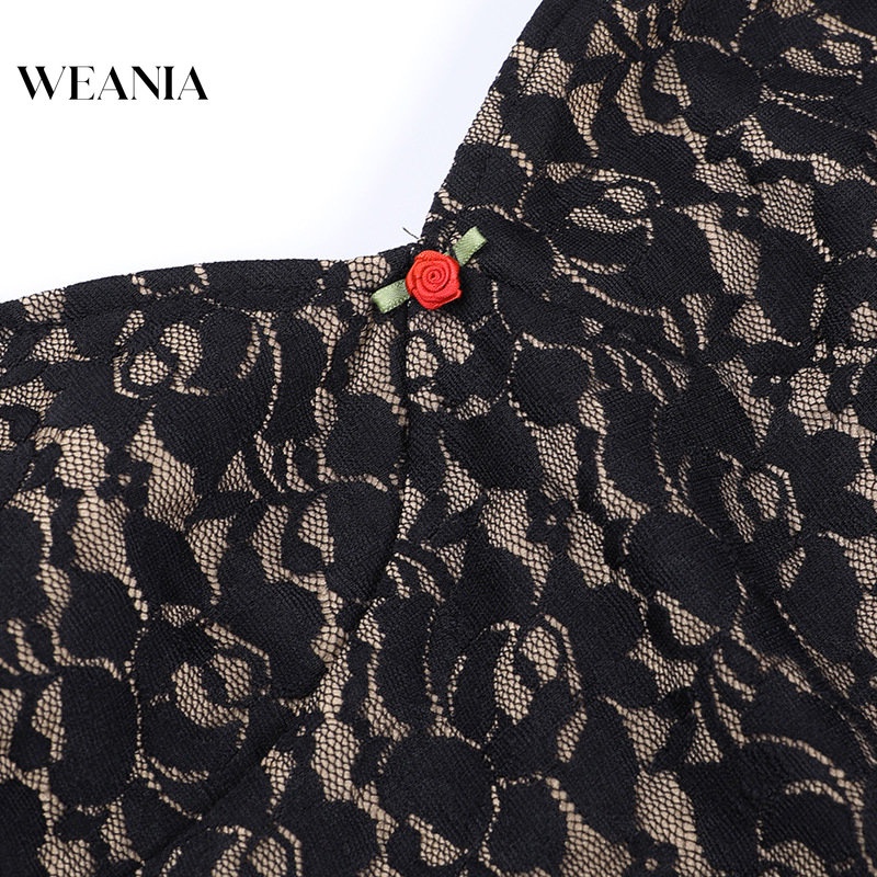 Đầm Hai Lớp Phối Ren Hoa Gợi Cảm Dành Cho Nữ