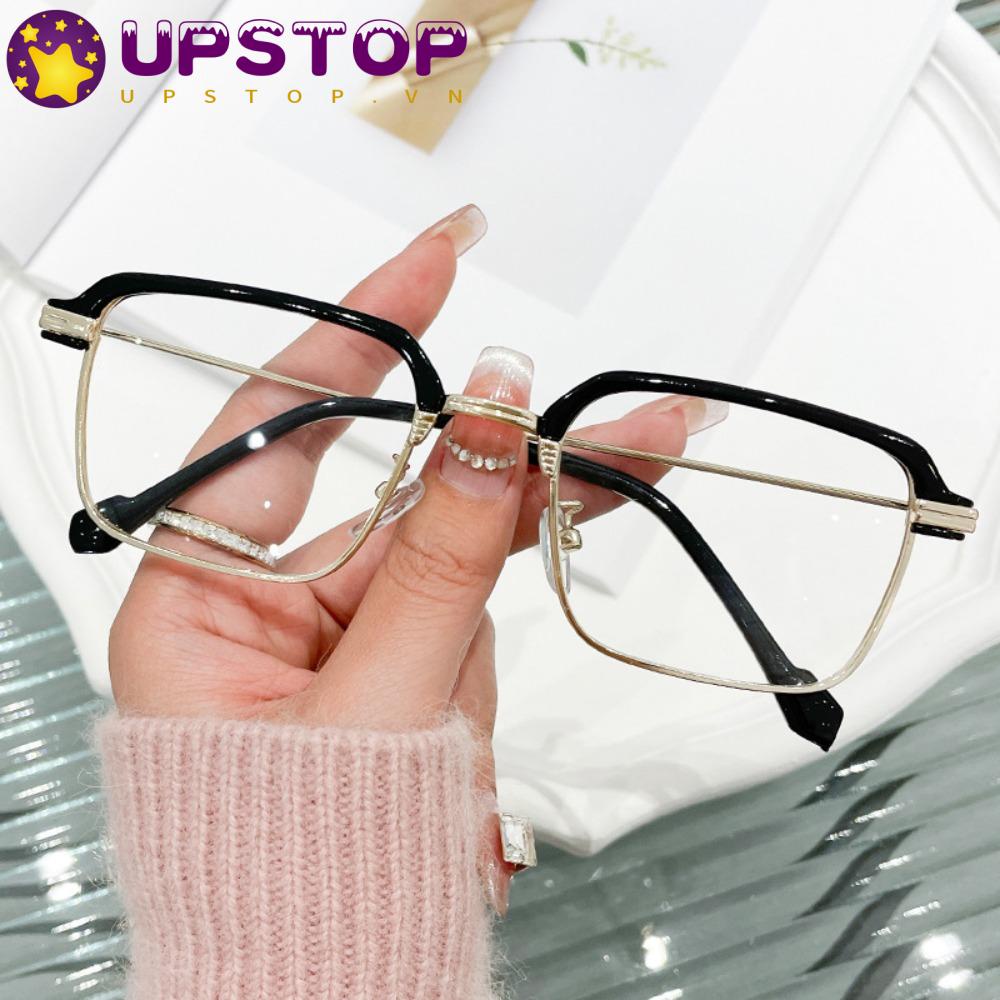 Kính Đọc Sách Gọng Vuông Kim Loại Chống Ánh Sáng Xanh Thời Trang