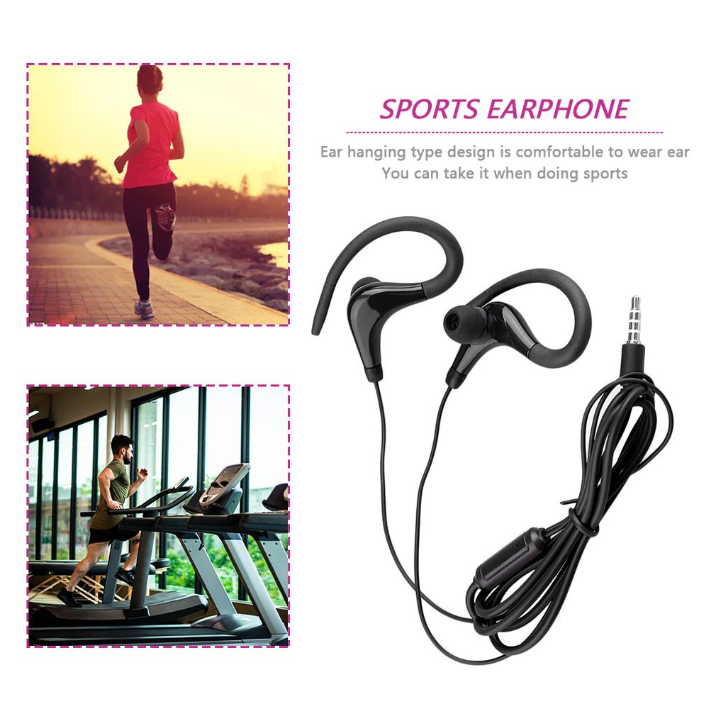 Plastic Fashion Ear Hook Sports Running Headphones Ky-010 Stereo Bass Music Headset For Many Mobile Phone [Q/9]