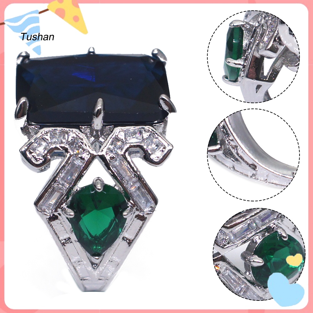 Nhẫn Mặt Vuông Đính Đá Sang Trọng Cho Nữ