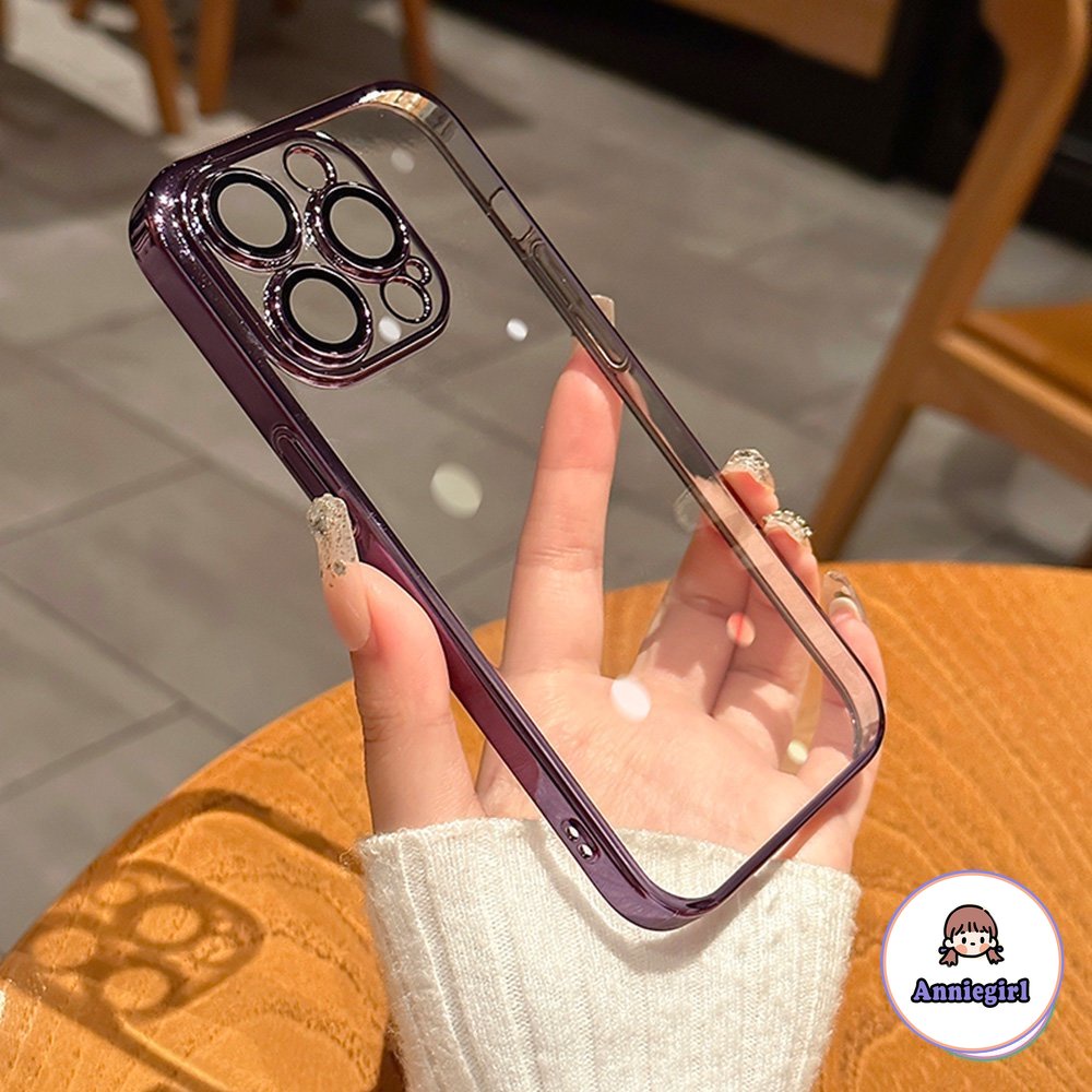 Ốp Điện Thoại TPU Dẻo Màu Đen Mạ Viền Đơn Giản Thời Trang Cho IPhone 11 14 Pro Max 13 Pro Max 12 IPhone X XS XR 7 8 Plus Ultra