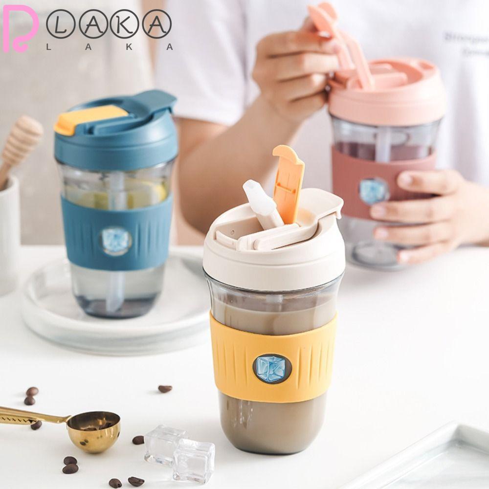 LAKAMIER Bình Nước Silicone 600ml Có Nắp Đậy
