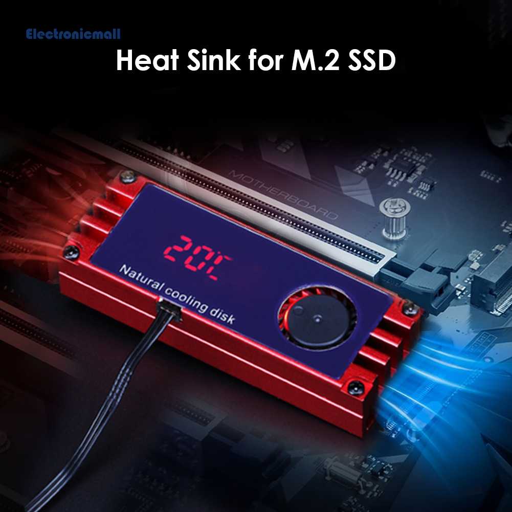 Quạt Tản Nhiệt Điện Tử M.2 SSD M.2 Với Màn Hình Hiển Thị Nhiệt Độ Kỹ Thuật Số