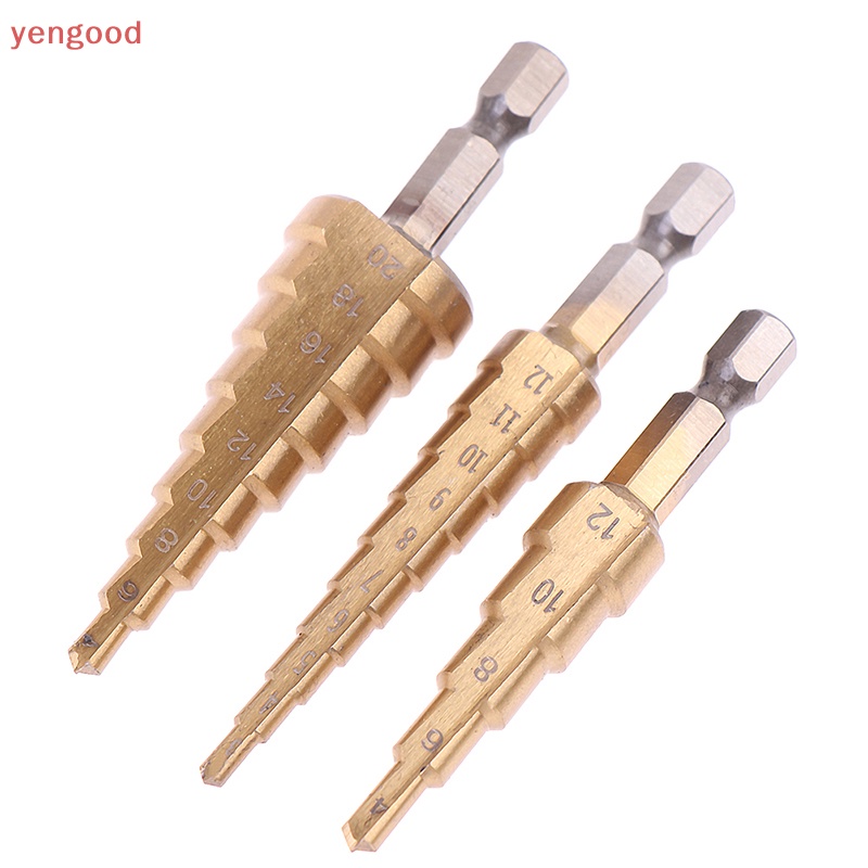 Bộ 3 Mũi Khoan Thẳng 3-12mm 4-12mm 4-20mm HSS Chất Lượng Cao