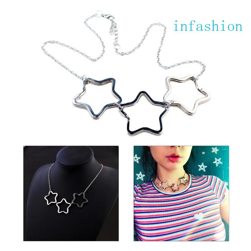 Vòng cổ Choker Mặt Ngôi Sao Năm Cánh Rỗng Phong Cách Steampunk Cho Nam Và Nữ