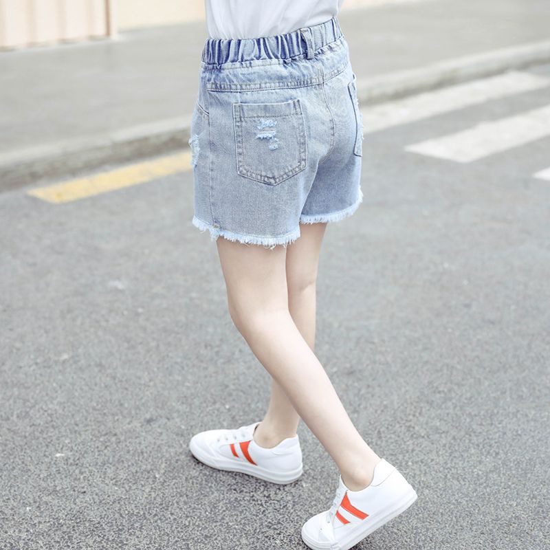 Quần Short Denim Mỏng Phong Cách Hàn Quốc Thời Trang Mùa Hè 2022 Mới Cho Bé Gái JC5P