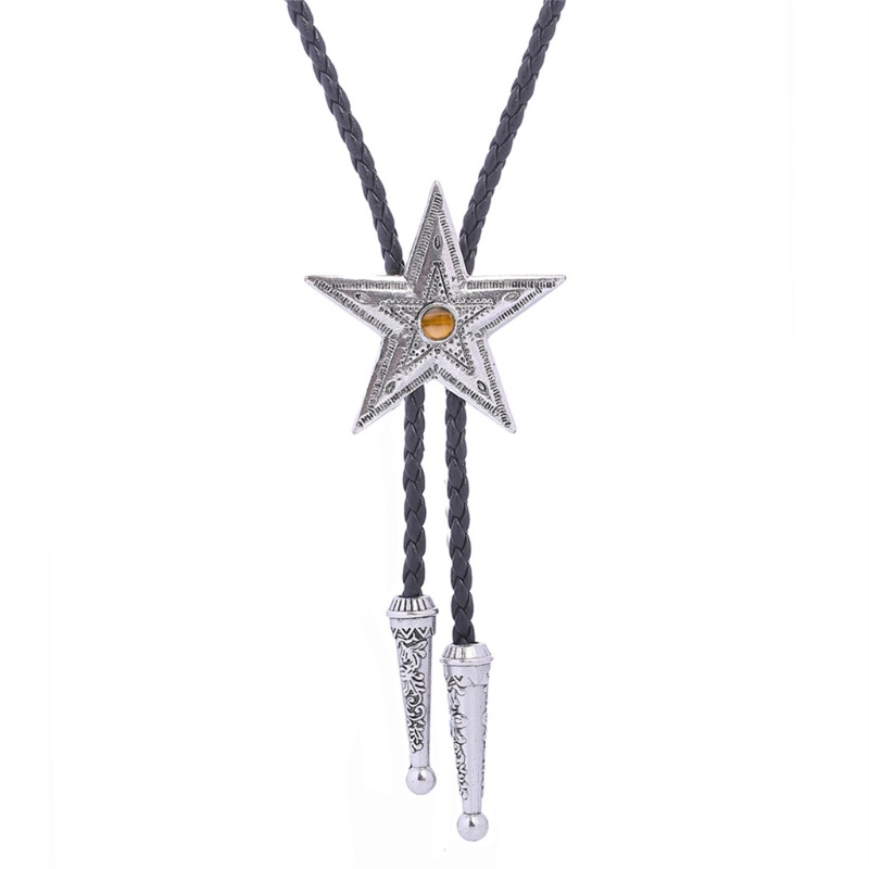 Cà Vạt Bolo Màu Ngọc Lam Phong Cách Cao Bồi Vintage Phương Tây Cho Nam