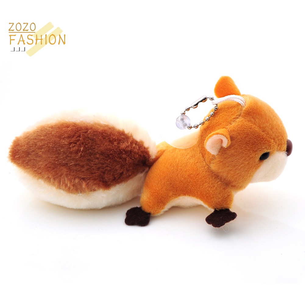 Móc Khóa Hình Sóc Nhồi Bông Đáng Yêu Cho Điện Thoại