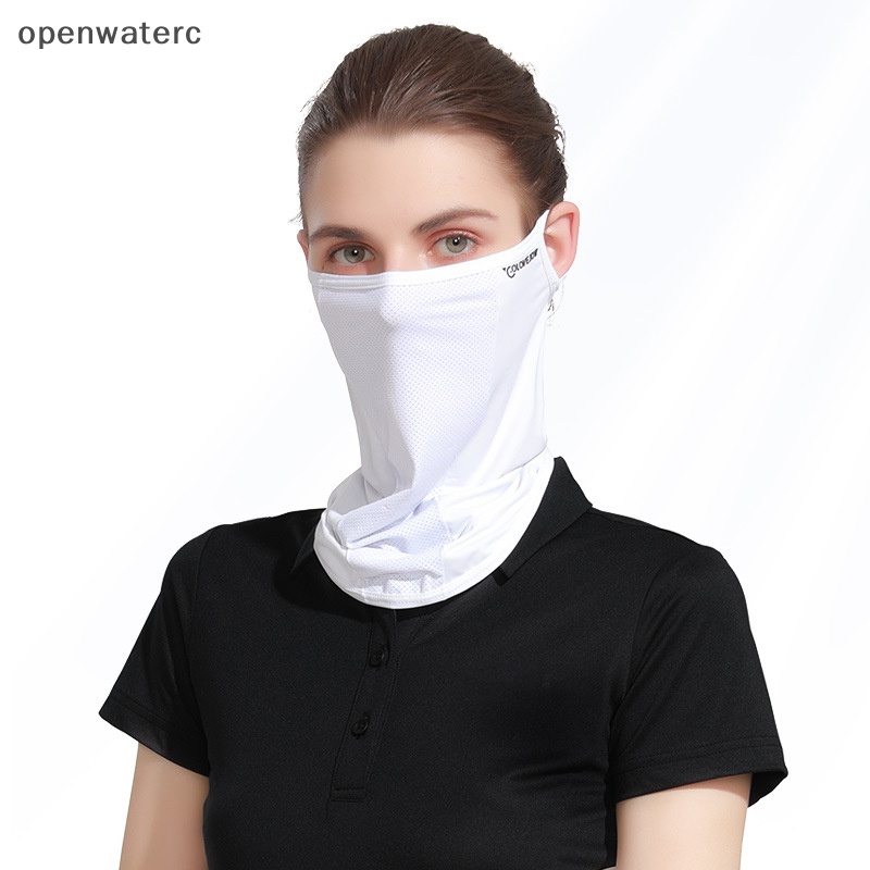 Khăn Choàng Cổ Bằng Lụa Lạnh Thoáng Khí Nhanh Khô Chống Tia UV Bảo Vệ Tai Cho Nữ