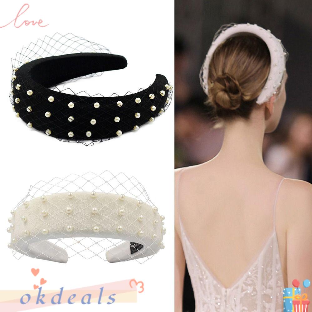 Băng Đô Cài Tóc Bản Rộng Không Trơn Trang Điểm Tiệc Cưới / Spa