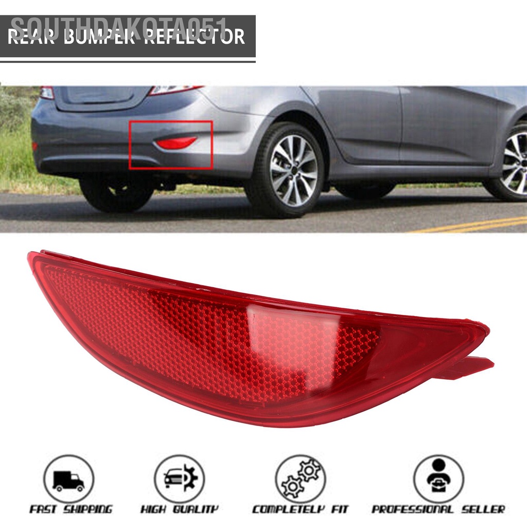 Southdakota051 Đèn phản quang cản sau Cảnh báo màu đỏ chống nước Thay thế sốc cho Hyundai Accent LE SE