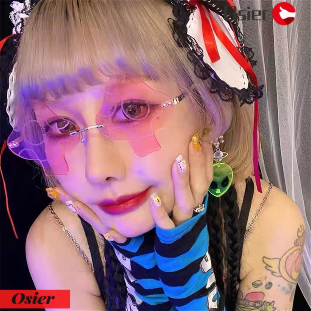 Mắt Kính Hình Nấm Trong Suốt Phong Cách Halloween Cổ Điển Dành Cho Nữ OSIER1