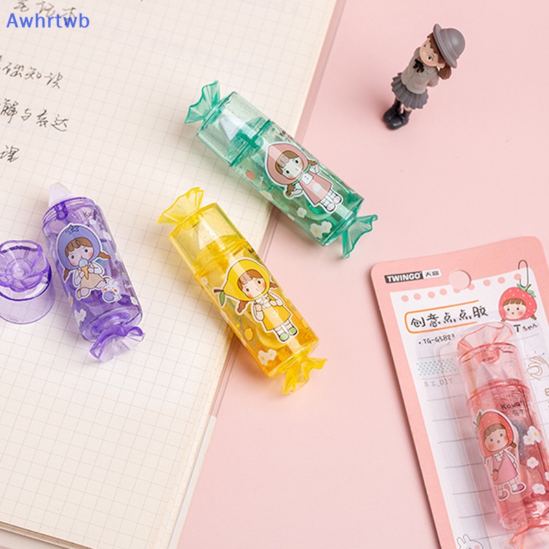 1 Cuộn Băng Keo Hai Mặt Màu Kẹo Dễ Thương Dùng Làm Đồ Thủ Công DIY Mới