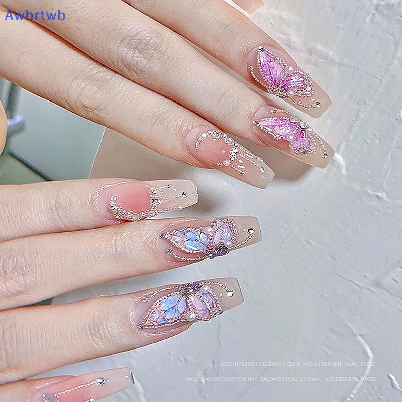 Hộp 6 Ngăn Đựng Hạt Kim Loại Mini 3D Trang Trí Móng Tay Mới