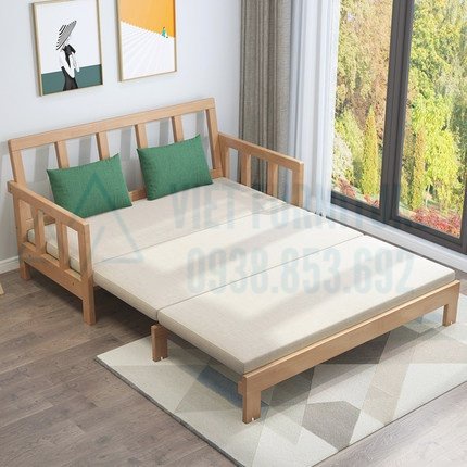 [HOT]Giường Sofa Gấp Gọn Thông Minh Hai Trong Một - Giường Sofa  Đa Năng - Giường Gỗ Gấp Gọn ( KÈM ĐỆM )
