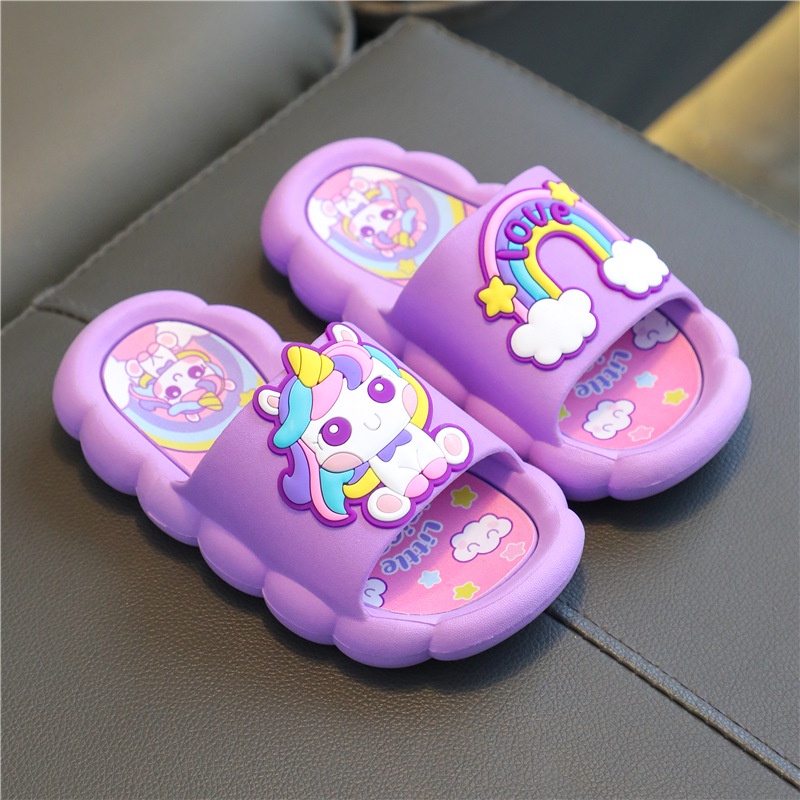 🌈Dép chống trượt thoải mái Mô hình phim hoạt hình dễ thương Dép bé gái