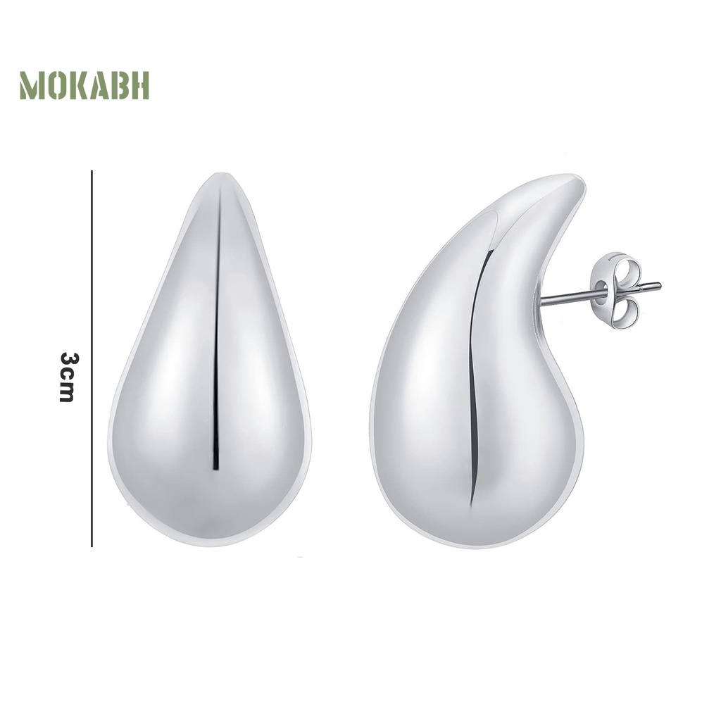 1 Đôi Bông Tai Hình Giọt Nước Màu Vàng Kim Không Gây Dị Ứng Phong Cách Retro Thời Trang Dành Cho Nữ