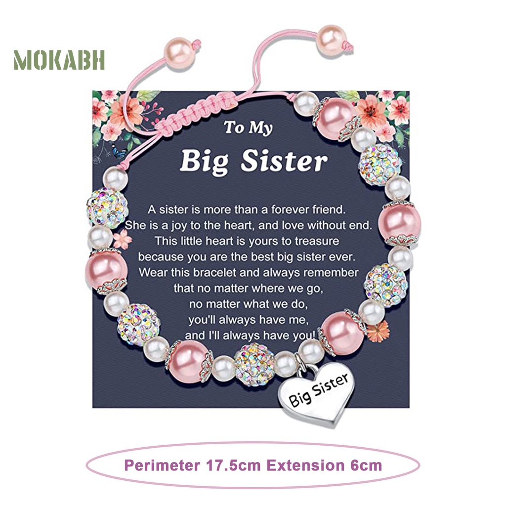 [Mới] Vòng Tay Đính Đá Ngọc Trai Giả Hình Chữ Cái Màu Tương Phản Lấp Lánh Có Thể Điều Chỉnh Làm