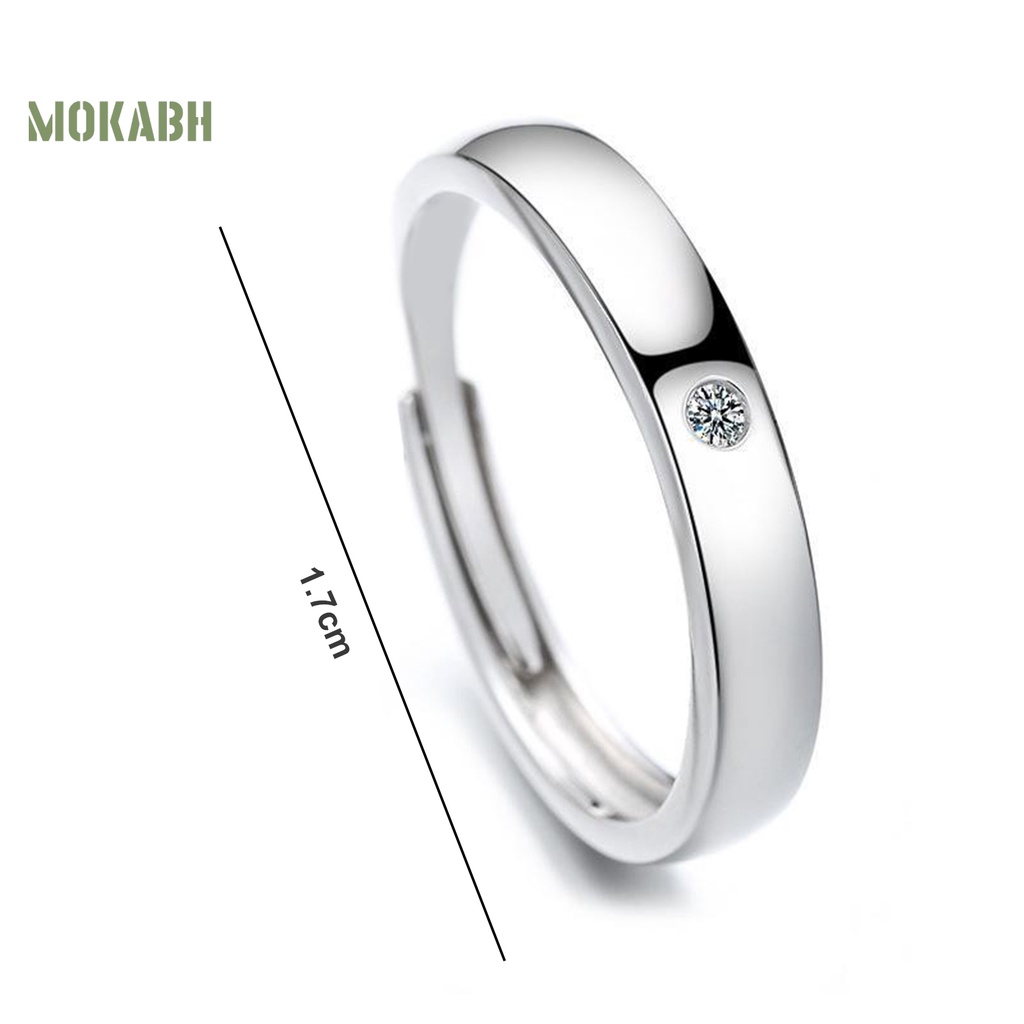 Nhẫn Đính Hôn Đính Đá Lấp Lánh Sang Trọng Dành Cho Nam Và Nữ