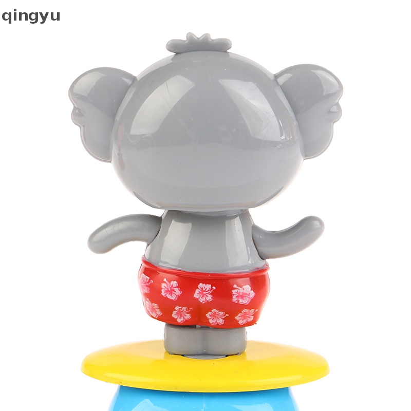 Qingyu Đồ Chơi Trang Trí Xe Hơi Hình Gấu Koala Hoạt Hình Chạy Bằng Năng Lượng Mặt Trời