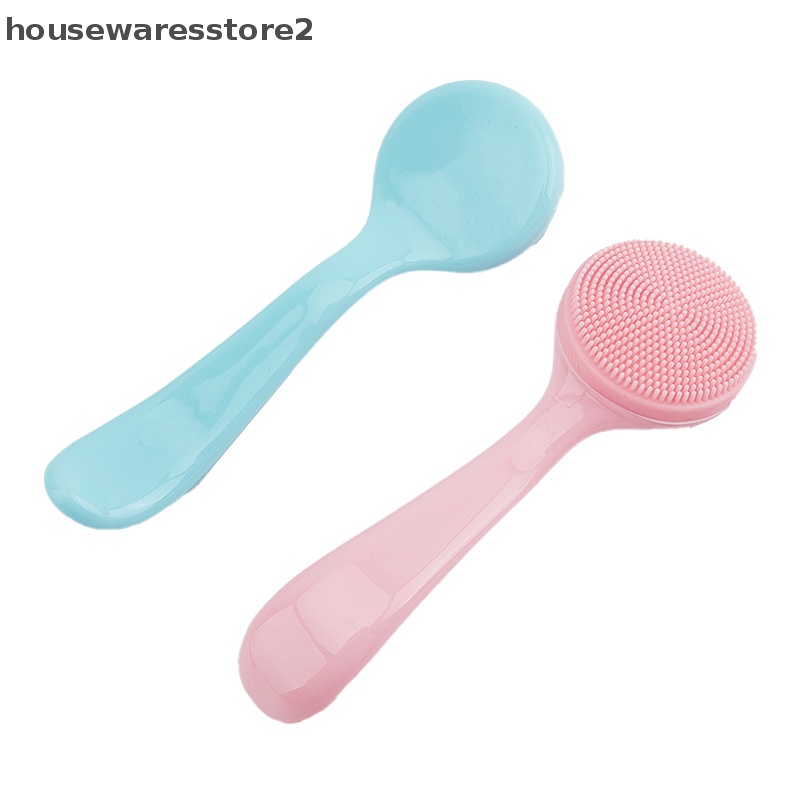 Set 2 Bàn Chải Rửa Mặt Silicone Mềm Mát Xa Loại Bỏ Mụn Đầu Đen