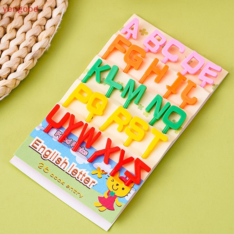 Bộ Nĩa Ăn Trái Cây 26 Chữ Cái Hình Động Vật Dễ Thương Cho Bé