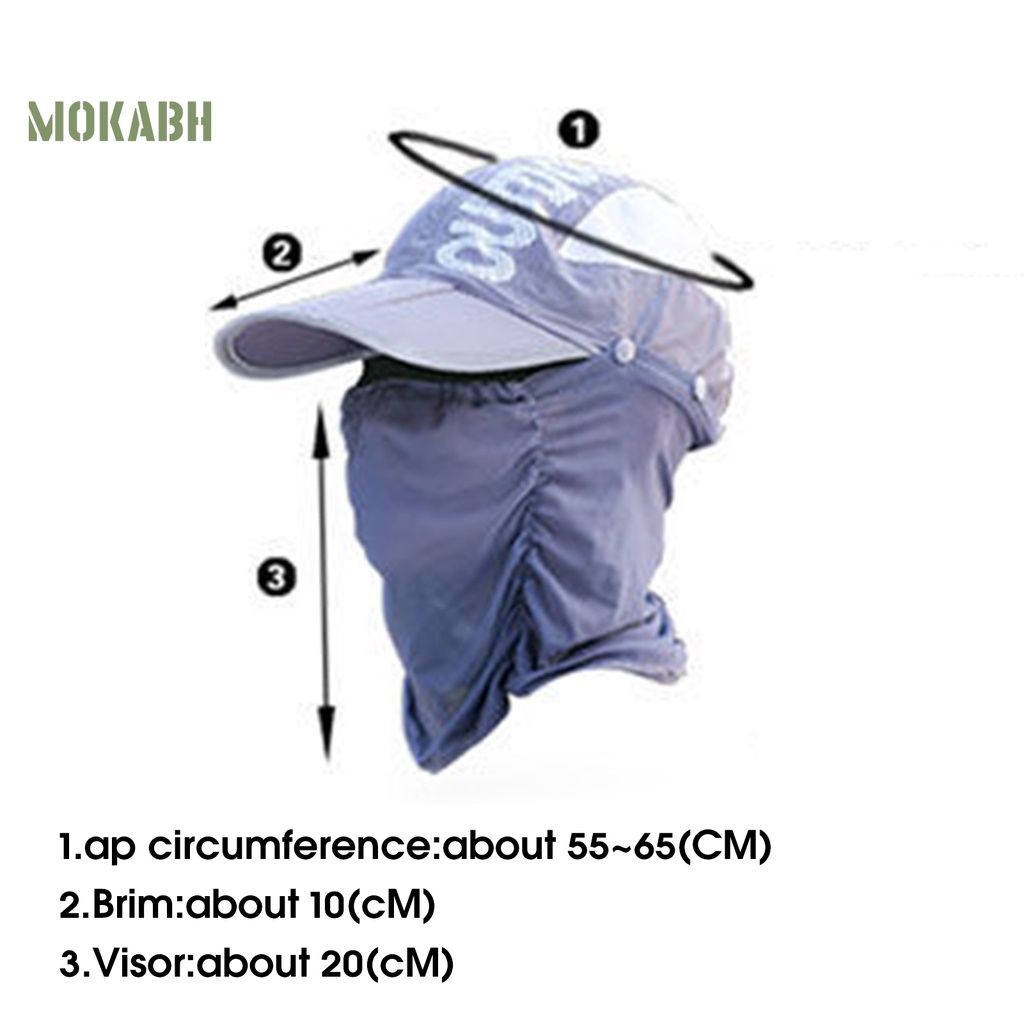 2 Mũ Lưỡi Trai Có Màng Che Mặt Chống Tia UV Có Thể Gấp Lại Dành Cho Nam Nữ