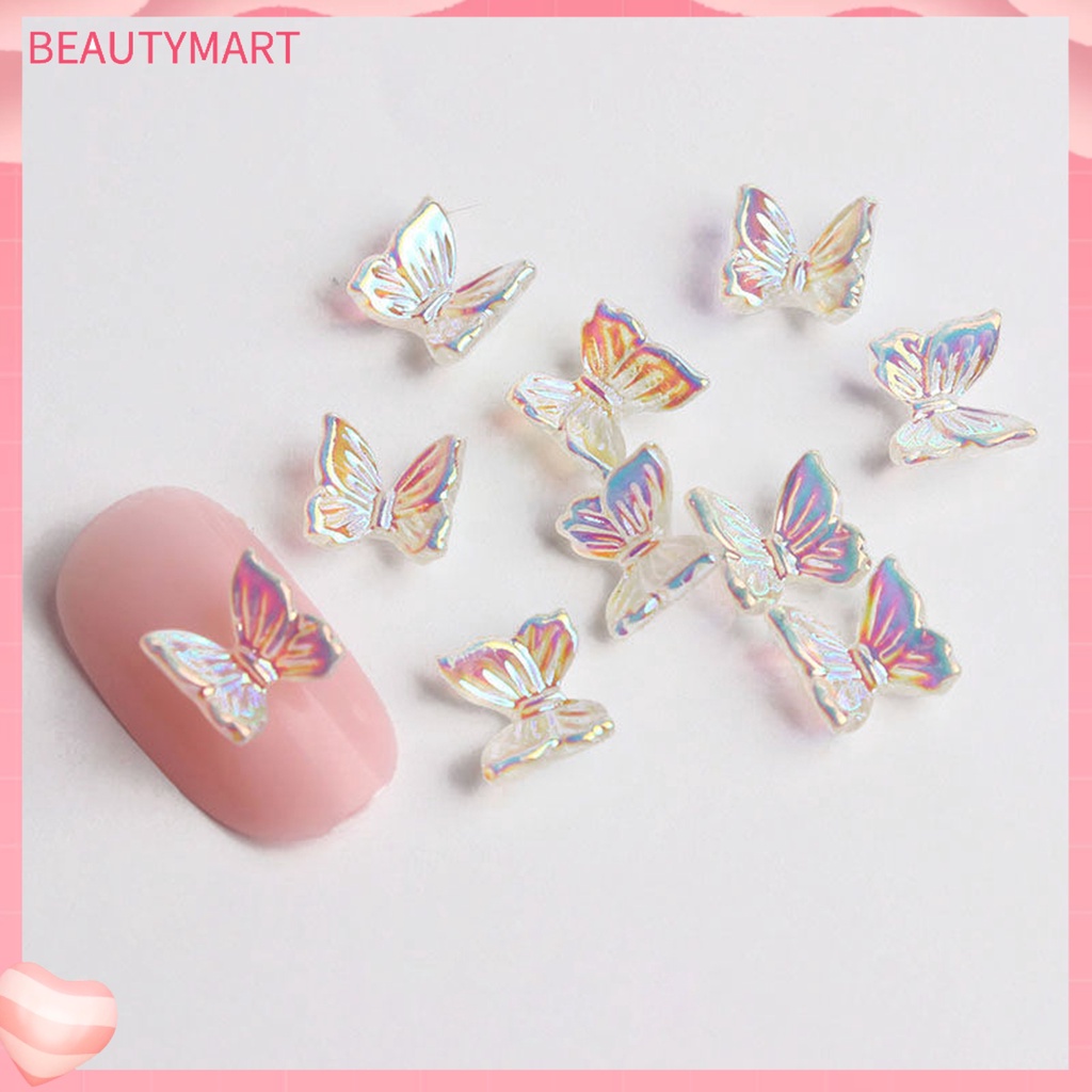 Set 100 Bươm Bướm 3D Nhiều Màu Sắc Dùng Trang Trí Móng Tay Nghệ Thuật