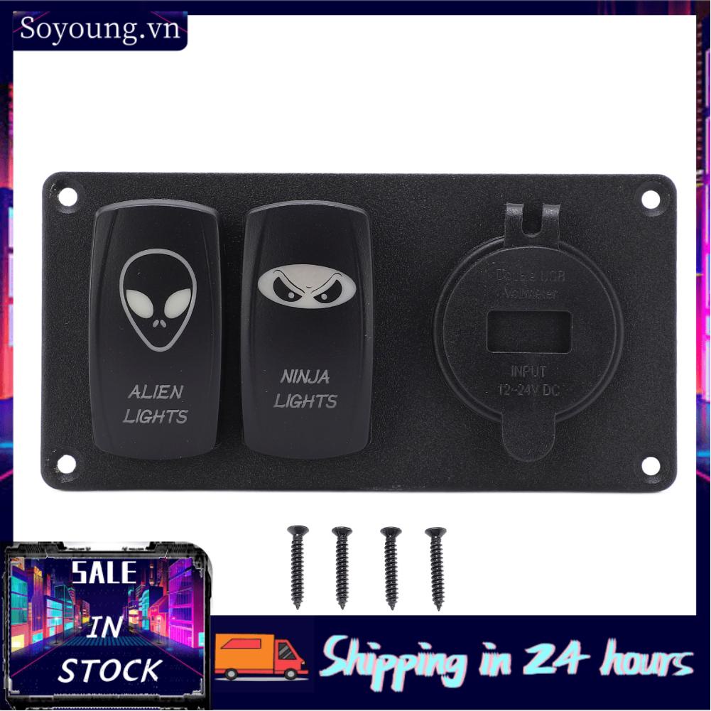Soyoung Rocker Switch Panel  Premium Material Easy To Install Car Dual Combination for Ships Automobiles RVs