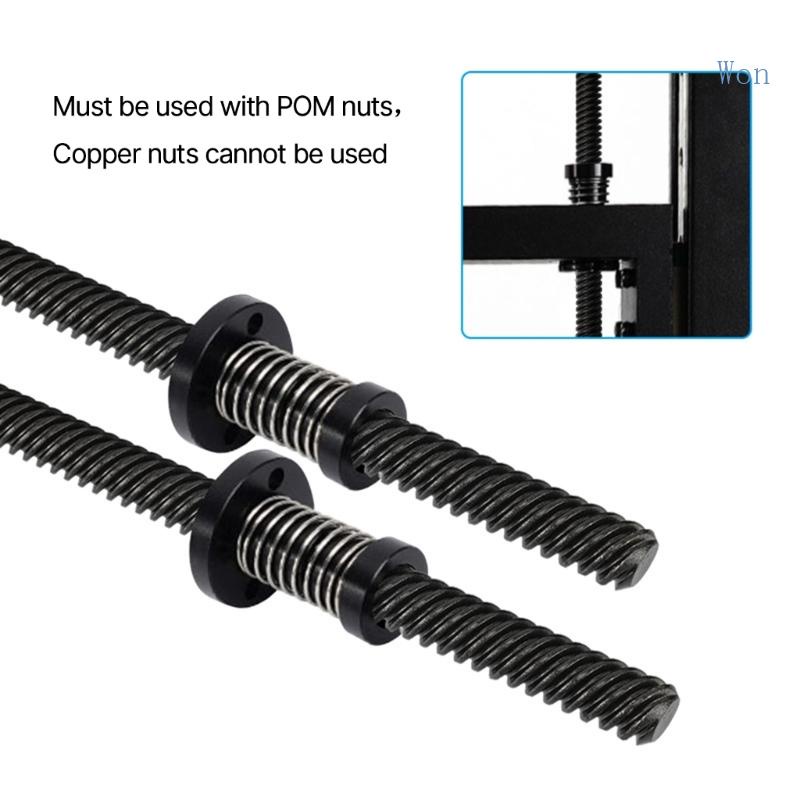 Phụ Tùng Vít Dẫn T8 PTFE 2mm 8mm Bằng Thép Không Gỉ Cho Động Cơ Bước Máy In 3D