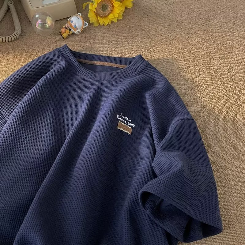 Áo Thun Nam Tay Ngắn Có Thêu Chữ Thời Trang Phong Cách